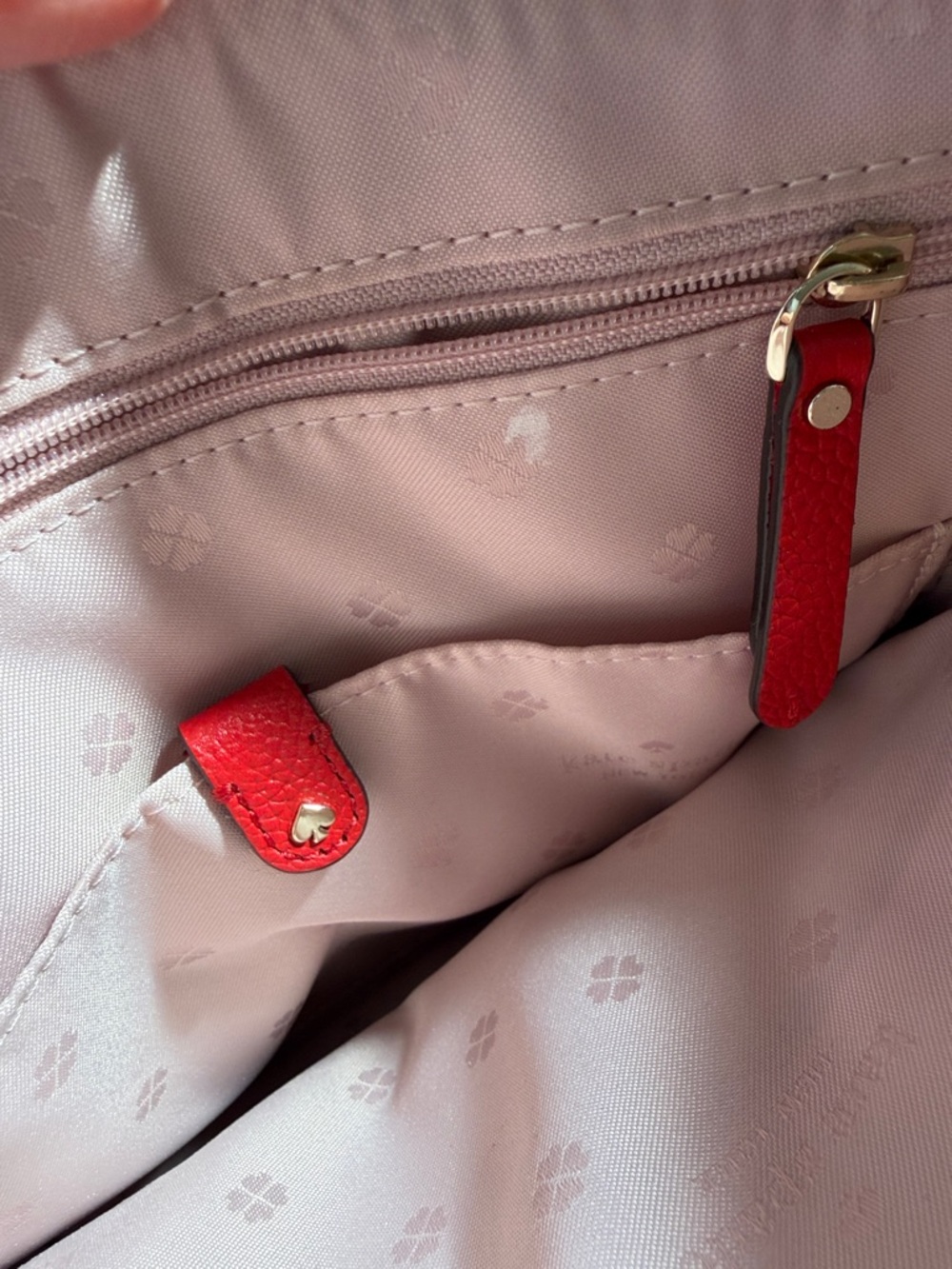 Kate Spade Margaux red leather satchel, EUC - Picture 4 of 8